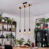Soungou Hanglamp, Hanglamp Natuurlijke kleuren, Zwart, 3-lichts