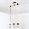 Soungou Hanglamp, Hanglamp Natuurlijke kleuren, Zwart, 3-lichts