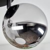 Chehalis Plafondlamp, Kogellampje 48.5 cm Chroom, Rookkleurig, 3-lichts