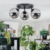 Chehalis Plafondlamp, Kogellampje 48.5 cm Chroom, Rookkleurig, 3-lichts