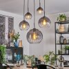 Koyoto Hanglamp, Kogellampje, Hanglamp Duidelijk, Rookkleurig, 5-lichts