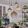 Koyoto Hanglamp, Kogellampje, Hanglamp Amber, Duidelijk, Rookkleurig, 5-lichts