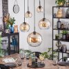 Koyoto Hanglamp, Kogellampje, Hanglamp Amber, Duidelijk, 5-lichts