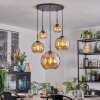 Koyoto Hanglamp, Kogellampje, Hanglamp Amber, 5-lichts