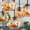 Koyoto Plafondlamp, Kogellampje 37 cm Amber, 5-lichts