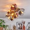 Koyoto Plafondlamp, Kogellampje Goud, Zwart, 10-lichts
