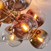 Koyoto Plafondlamp, Kogellampje Goud, Zwart, 10-lichts