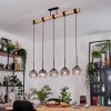 Koyoto Hanglamp, Kogellampje, Hanglamp Natuurlijke kleuren, Zwart, 5-lichts