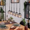 Koyoto Hanglamp, Kogellampje, Hanglamp Natuurlijke kleuren, Zwart, 5-lichts