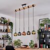 Koyoto Hanglamp, Kogellampje, Hanglamp Natuurlijke kleuren, Zwart, 5-lichts