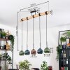 Koyoto Hanglamp, Kogellampje, Hanglamp Natuurlijke kleuren, Zwart, 5-lichts