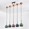 Koyoto Hanglamp, Kogellampje, Hanglamp Natuurlijke kleuren, Zwart, 5-lichts