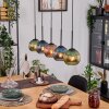 Koyoto Hanglamp, Kogellampje, Hanglamp Natuurlijke kleuren, Zwart, 5-lichts