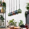 Koyoto Hanglamp, Kogellampje, Hanglamp Natuurlijke kleuren, Zwart, 5-lichts