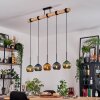 Koyoto Hanglamp, Kogellampje, Hanglamp Natuurlijke kleuren, Zwart, 5-lichts