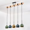 Koyoto Hanglamp, Kogellampje, Hanglamp Natuurlijke kleuren, Zwart, 5-lichts