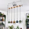 Koyoto Hanglamp, Kogellampje, Hanglamp Natuurlijke kleuren, Zwart, 5-lichts