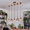 Koyoto Hanglamp, Kogellampje, Hanglamp Natuurlijke kleuren, Zwart, 5-lichts