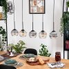 Koyoto Hanglamp, Kogellampje, Hanglamp Natuurlijke kleuren, Zwart, 5-lichts