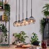 Koyoto Hanglamp, Kogellampje, Hanglamp Natuurlijke kleuren, Zwart, 5-lichts