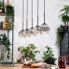 Koyoto Hanglamp, Kogellampje, Hanglamp Natuurlijke kleuren, Zwart, 5-lichts