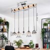 Koyoto Hanglamp, Kogellampje, Hanglamp Natuurlijke kleuren, Zwart, 5-lichts