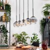Koyoto Hanglamp, Kogellampje, Hanglamp Natuurlijke kleuren, Zwart, 5-lichts