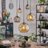 Ripoll Hanglamp, Kogellampje, Hanglamp Amber, Rookkleurig, 5-lichts