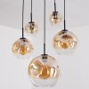 Ripoll Hanglamp, Kogellampje, Hanglamp Amber, Duidelijk, 5-lichts