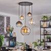 Koyoto Hanglamp, Kogellampje, Hanglamp Goud, Zwart, 5-lichts