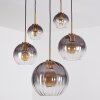 Koyoto Hanglamp, Kogellampje, Hanglamp Goud, Zwart, 5-lichts