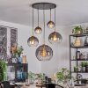 Koyoto Hanglamp, Kogellampje, Hanglamp Goud, Zwart, 5-lichts