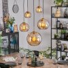 Koyoto Hanglamp, Kogellampje, Hanglamp Goud, Zwart, 5-lichts