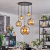 Koyoto Hanglamp, Kogellampje, Hanglamp Goud, Zwart, 5-lichts