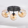 Ripoll Plafondlamp, Kogellampje Amber, 3-lichts