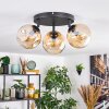 Ripoll Plafondlamp, Kogellampje Amber, 3-lichts