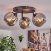Ripoll Plafondlamp, Kogellampje Rookkleurig, 3-lichts