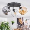 Ripoll Plafondlamp, Kogellampje Amber, Duidelijk, Rookkleurig, 3-lichts
