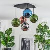 Gastor Plafondlamp, Kogellampje Blauw, Chroom, Groen, Koperkleurig, Rookkleurig, 5-lichts