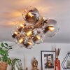 Koyoto Plafondlamp, Kogellampje Goud, Zwart, 10-lichts
