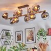Koyoto Plafondlamp, Kogellampje Goud, Zwart, 10-lichts
