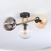 Gastor Plafondlamp, Kogellampje Goud, Zwart, 3-lichts