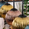 Koyoto Hanglamp, Kogellampje, Hanglamp Natuurlijke kleuren, Zwart, 5-lichts