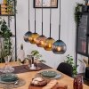 Koyoto Hanglamp, Kogellampje, Hanglamp Natuurlijke kleuren, Zwart, 5-lichts