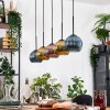 Koyoto Hanglamp, Kogellampje, Hanglamp Natuurlijke kleuren, Zwart, 5-lichts