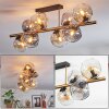 Ripoll Plafondlamp, Kogellampje Goud, Zwart, 8-lichts