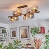 Ripoll Plafondlamp, Kogellampje Goud, Zwart, 8-lichts