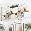 Ripoll Plafondlamp, Kogellampje Goud, Zwart, 8-lichts