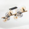 Ripoll Plafondlamp, Kogellampje Goud, Zwart, 8-lichts