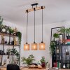 Soungou Hanglamp, Hanglamp Natuurlijke kleuren, Zwart, 3-lichts